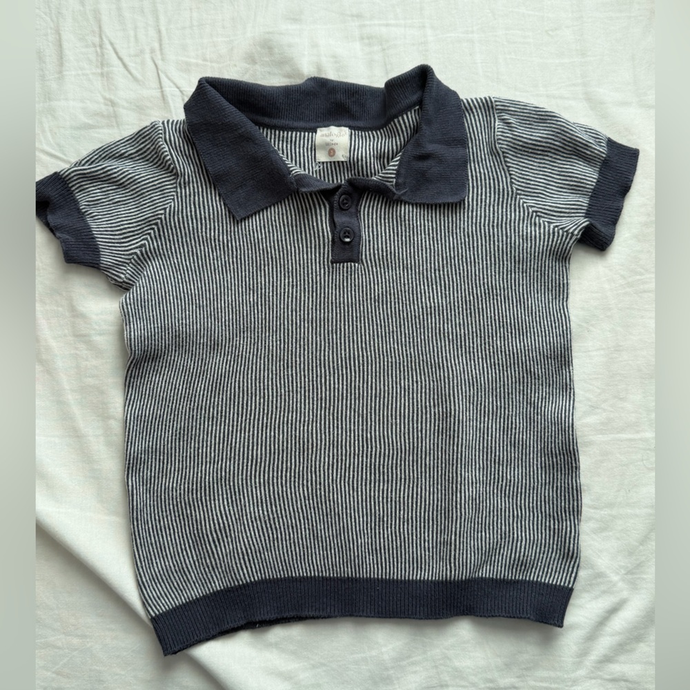 Lil legs stripped short sleeve top